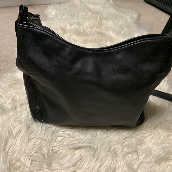 Loeffler Randall Black Leather Crossbody Hobo Bag - Picture 4 of 8